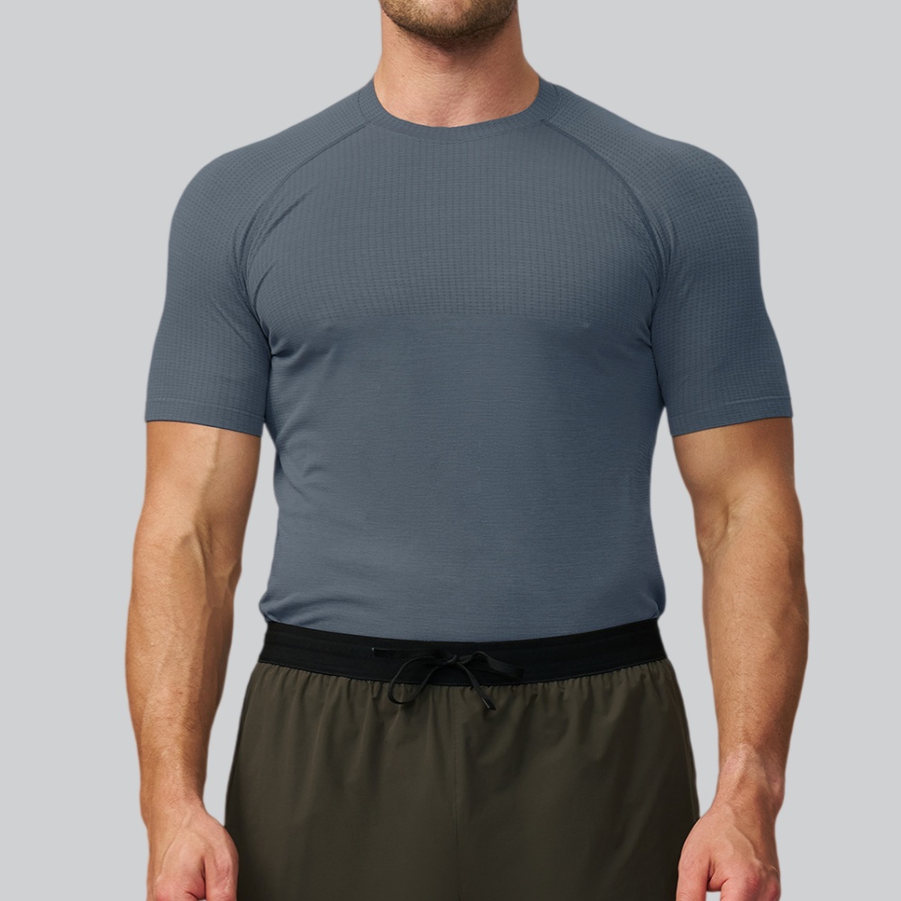 Sports Equipment Logos - Erkek Düz Renk Spor T-shirt Spor