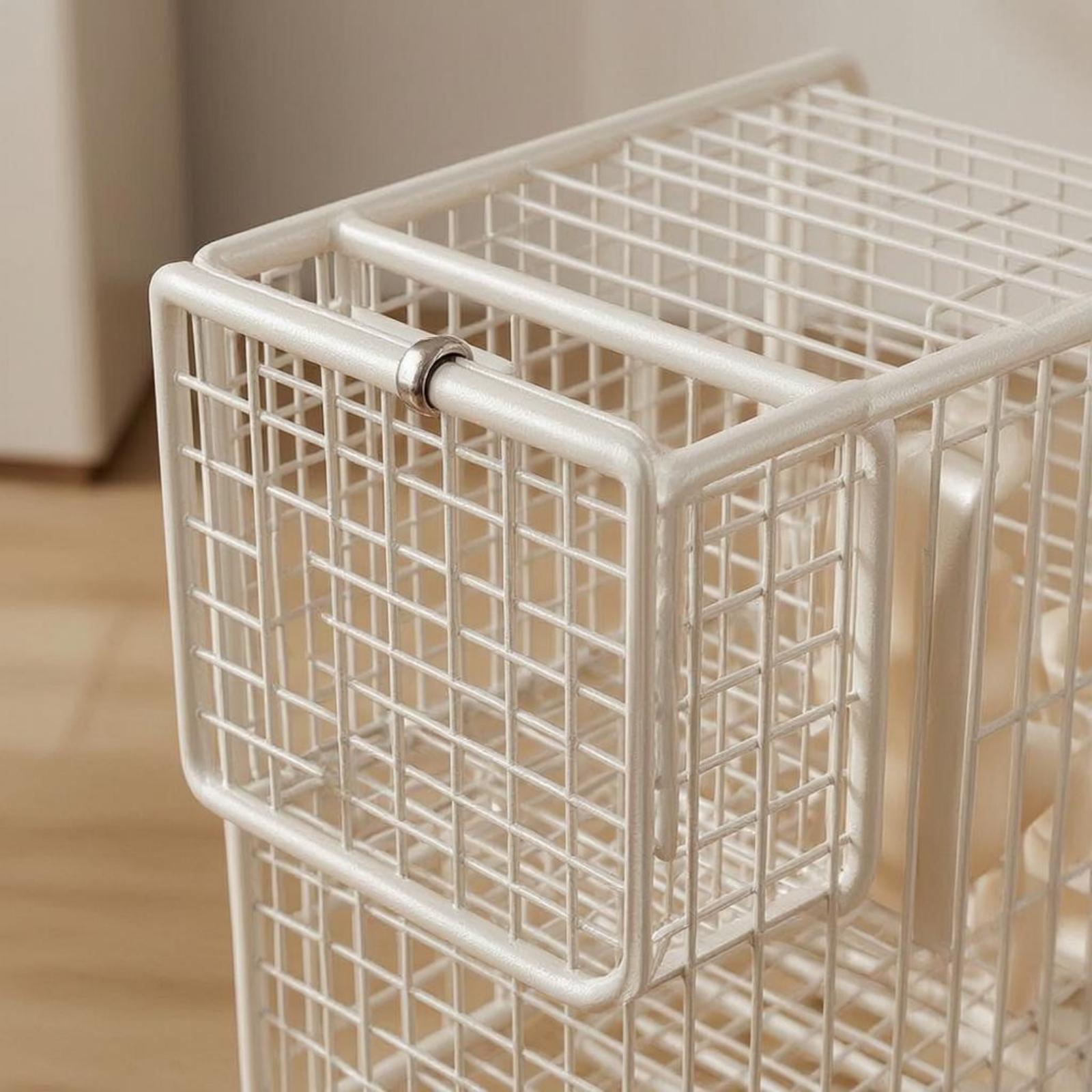 Sports Equipment Cart - Çok Bölmeli Metal Tel Depolama Arabası,