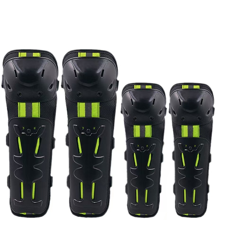 Sports Equipment United - Yeşil Kırmızı Motosiklet Dizlikleri ve Dirseklikleri